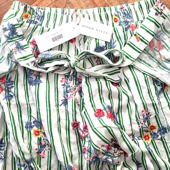 Moon River Pants - 💖 Moon River Women's High-Rise, Wide leg linen pants size Large